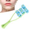 Flower Type Massage Roller, face Massage Roller Plastic Material Letter Shaped face Massager (Blue) view 3