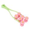 Flower Type Massage Roller, face Massage Roller Plastic Material Letter Shaped face Massager (Pink) view 1