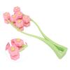Flower Type Massage Roller, face Massage Roller Plastic Material Letter Shaped face Massager (Pink) view 3