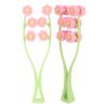 Flower Type Massage Roller, face Massage Roller Plastic Material Letter Shaped face Massager (Pink) view 4