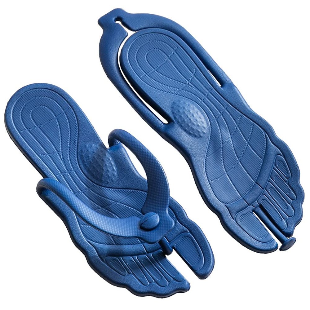 Foot Arch Massage Slippers for Men and Women Foldable for Air Travel Ultra-Lightweight Hotel Pool Gym Bath Beach Non-Slip Folding Flip-Flops Shower Slides Shoes Sandals