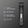Predyee Manscape Trimmer for Men - IPX7 Waterproof Ball/Body Trimmer w/LED Light & Ceramic Blade, 120Min Groomer for Pubic/Groin/Chest, USB-C Fast Charge, No Nicks, Gifts for Him Dad Husband view 2