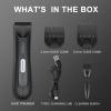 Predyee Manscape Trimmer for Men - IPX7 Waterproof Ball/Body Trimmer w/LED Light & Ceramic Blade, 120Min Groomer for Pubic/Groin/Chest, USB-C Fast Charge, No Nicks, Gifts for Him Dad Husband view 3