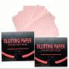 2 Pks ROSE INFUSED Natural Abaca Blotting Paper - 100 Oil Blotting Sheets - Makeup Friendly UNISEX All Skin Types Oily Skin Shine Blotter Photography Zoom Meetings Travel Gym School - MADE IN TAIWAN view 1