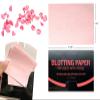 2 Pks ROSE INFUSED Natural Abaca Blotting Paper - 100 Oil Blotting Sheets - Makeup Friendly UNISEX All Skin Types Oily Skin Shine Blotter Photography Zoom Meetings Travel Gym School - MADE IN TAIWAN view 3