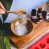 Earthy Good DIY Bath Bomb Kit With Organic Ingredients 100% Natural Includes: Essential Oils, Dried Rose, Chamomile & Lavender, Molds, Guide & More- Includes Furoshiki Cloth- Makes 10 Mini Bath Bombs view 3