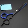 Professional Hair Cutting Shears, Professional Japan steel 6 inch black blue hair scissors haircut scissor thinning barber hair cutting shears hairdresser scissors (Color : Cutting) view 2