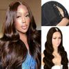180% Density Body Wavy V Part Wig Human Hair No Leave Out Side Part Glueless Wig Human Hair Wigs for Women view 1