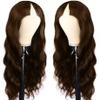 180% Density Body Wavy V Part Wig Human Hair No Leave Out Side Part Glueless Wig Human Hair Wigs for Women view 3