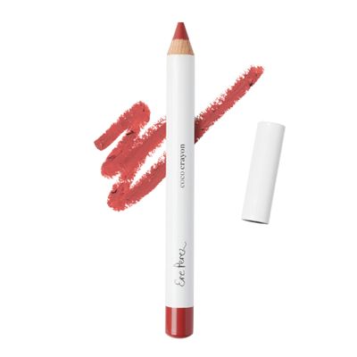 Ere Perez - Natural Coco Crayon Hydrating Lip Color | Baobab + Coconut Oil, Silica, Vitamin E | Protect, Nourish, Repair | Vegan, Cruelty-Free, Clean Beauty (Charm, 0.01 oz | 3 g)