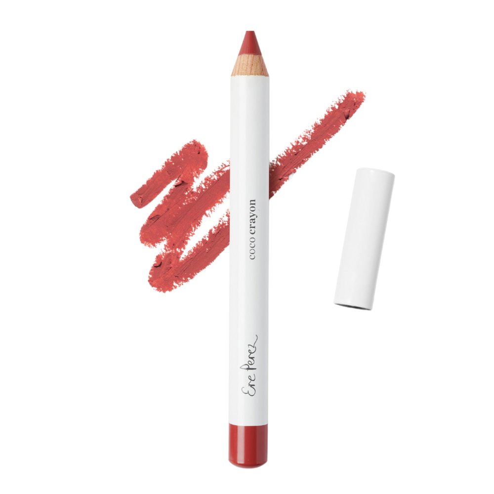 Ere Perez - Natural Coco Crayon Hydrating Lip Color | Baobab + Coconut Oil, Silica, Vitamin E | Protect, Nourish, Repair | Vegan, Cruelty-Free, Clean Beauty (Charm, 0.01 oz | 3 g)
