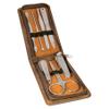 7-Piece Leatherette Manicure Gift Set - Faux Leather Case (Rustic) view 1