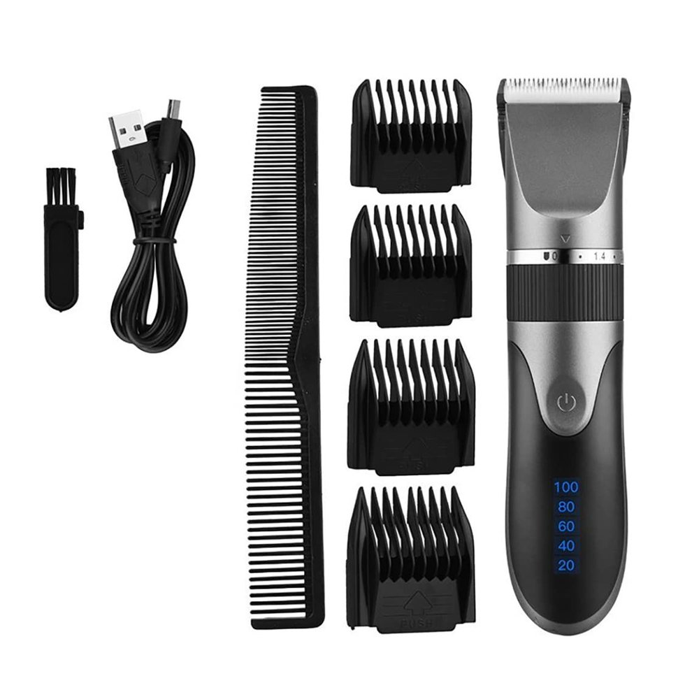Professional Hair Clippers for Men, Professional Hair Clipper Ceramic Blade Rechargeable Beard Trimmer Men's Barber Electric Hair Cutting Machine Low Noise (Color : RC459G)