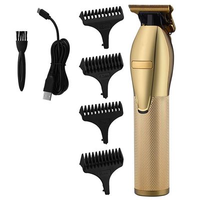 Professional Hair Clippers for Men, USB Rechargeable Hair Trimmer Men Professional Powerful Beard Hair Clipper Carving Barber Cordless Hair Cutting Machine Haircut (Color : Silver)