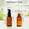 6 Pcs 30ml 1oz Amber Glass Bottles with Lotion Pump Empty Refillable Lotion Containers Cream Foundation Dispenser Storage Jars for DIY Skincare view 2