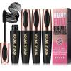 3 Pack 4D Silk Fiber Lash Mascara, Waterproof Smudge-proof Thickening Lengthening Mascara Black, All Day Exquisitely Full, Long, Thick, Long-Lasting No Flaking Lash Extensions view 1