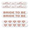 Wedding Day Survival Kit for Bride - Set of 6 Rose Gold Sparkle Bride Nail Files (2) Bride to Be, (2) Miss to Mrs, (2) Diamonds - Bridal Shower Gifts - Emery Board view 2