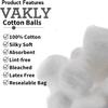 Cotton Balls Large Non-Sterile Absorbent 100% Cotton Prepping Balls for Make-Up, Nail Polish Removal, Applying Oil Lotion or Powder, Crafts (2) view 2
