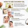 100% Pure & Organic Coconut Oil for Hair, Skin & Body  Cold-Pressed, Unrefined and Natural  Nourishing & Strengthening Oil  Vegan & Chemical-Free  3.4 fl. oz view 4