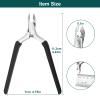 CGBE Cuticle Trimmer, 3/4 Jaw Extremely Sharp Cuticle Nippers, Professional Nail Cuticle Trimmer Tools, Non-slip Silicone Handle Cuticle Clipper for Nail Care Pedicure Manicure Nail (Black) view 2