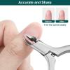 CGBE Cuticle Trimmer, 3/4 Jaw Extremely Sharp Cuticle Nippers, Professional Nail Cuticle Trimmer Tools, Non-slip Silicone Handle Cuticle Clipper for Nail Care Pedicure Manicure Nail (Black) view 4
