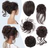 HMD 5 Pieces Messy Hair Bun Hairpiece Tousled Updo for Women Hair Extension Ponytail Scrunchies with Elastic Rubber Band Long Updo Messy Hairpiece Hair Accessories Set for Women (6A) view 1