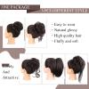HMD 5 Pieces Messy Hair Bun Hairpiece Tousled Updo for Women Hair Extension Ponytail Scrunchies with Elastic Rubber Band Long Updo Messy Hairpiece Hair Accessories Set for Women (6A) view 2