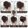 HMD 5 Pieces Messy Hair Bun Hairpiece Tousled Updo for Women Hair Extension Ponytail Scrunchies with Elastic Rubber Band Long Updo Messy Hairpiece Hair Accessories Set for Women (6A) view 4