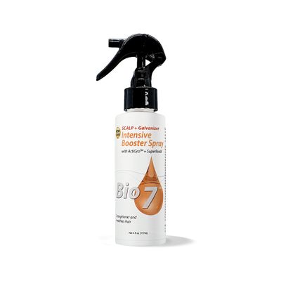 BIO7 INTENSIVE BOOSTER SPRAY WITH ACTIGRO + SUPERFOODS  4 Fl Oz  Essential Therapeutic-Grade Herbs, Superfood-Driven Vitamin to Foster Faster Hair Growth While Nourishing Thinning Hair, Reduce Hair Loss, Nourish Hair Shaft, Rejuvenate Hair Follicle