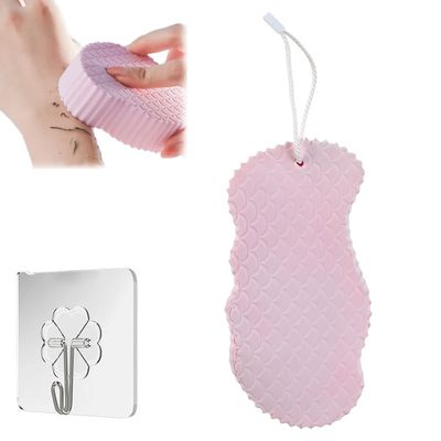RTcald Ultra Soft Bath Body Shower Sponge,3D Bath Sponge Shower Brush,Spa Scrub Exfoliator Dead Skin Remove,Sponge Bath Sponge for Adults Children and Pregnant Women (Pink)