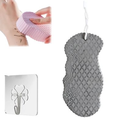 RTcald Ultra Soft Bath Body Shower Sponge,3D Bath Sponge Shower Brush,Spa Scrub Exfoliator Dead Skin Remove,Sponge Bath Sponge for Adults Children and Pregnant Women (Gray)