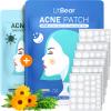 LitBear Acne Pimple Patches- Day and Night 4 Sizes 180 Dots Thin & Thick Hydrocolloid Patches with Witch Hazel, Tea Tree & Calendula Oil, Pimple Stickers for Covering Zits, Blemishes, Spots, Acne Dots view 1