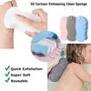 RTcald Ultra Soft Bath Body Shower Sponge,3D Bath Sponge Shower Brush,Spa Scrub Exfoliator Dead Skin Remove,Sponge Bath Sponge for Adults Children and Pregnant Women (Blue+Blue) view 4