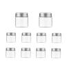 1oz Plastic Jars Containers with Lids Empty Refillable 30ml Round Tins Travel Bottles for Cosmetic, Lip Balms, Creams, Lotions, Salves, Ointment (10pcs,Aluminum Lid) view 1