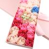 33 PCS Floral Scented Bath Soap Rose Flower Petals, JIALEEY Plant Essential Oil Rose Soap Set Gifts Ideas for Her Women Girls Mom Valentine's Day, Pink Gift Box view 4