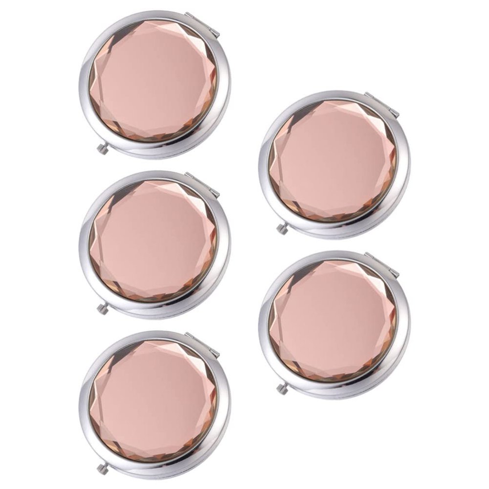 Beaupretty 5pcs Double-Sided Travel Makeup Mirrors Compact Antique Style Folding Mirrors for Purse Small Handheld Cosmetic for Home and Go Use
