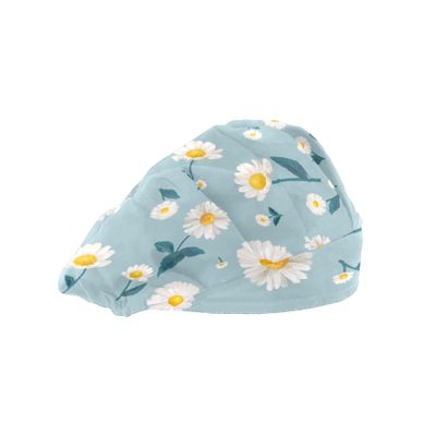 Womens Working Cap with Cotton Sweatband Bouffant Caps Adjustable Elastic Head Cover Hair Tie Back Work Hats Working Scrub Cap for Men One Size Cute Daisy Flower