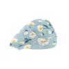 Womens Working Cap with Cotton Sweatband Bouffant Caps Adjustable Elastic Head Cover Hair Tie Back Work Hats Working Scrub Cap for Men One Size Cute Daisy Flower view 1