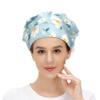 Womens Working Cap with Cotton Sweatband Bouffant Caps Adjustable Elastic Head Cover Hair Tie Back Work Hats Working Scrub Cap for Men One Size Cute Daisy Flower view 2