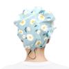 Womens Working Cap with Cotton Sweatband Bouffant Caps Adjustable Elastic Head Cover Hair Tie Back Work Hats Working Scrub Cap for Men One Size Cute Daisy Flower view 3