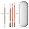 XIXIDIAN 4pcs Double-Ended Stainless Steel Cuticle Pusher Dead Skin Push Remover for Pedicure Manicure Nail Art Cleaner Care Tool view 2