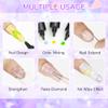 SUPWEE 3D Nail Art Gel Sculpting for Design - 8 Colors Clear White Embossing Tube for Carving Modeling Painting Drawing - Home DIY Manicure view 3