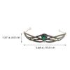 Baroque Queen Crown Rhinestones Tiara: Vintage Crystal Crown Bridal Emerald Gemstone Crown Headband Princess Headpiece for Women Girls Birthday Prom Party Green view 2