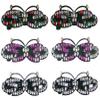 Set of 6 JCGY Metal Barrettes Short/Wide Butterfly Barrettes 0552multiFuCry view 1