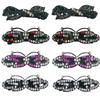 Set of 8 JCGY Metal Barrettes 2 Designs: Short/Wide Butterfly and RibbonBow Barrettes 0552/0646mJetFuCry view 1