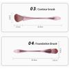 Makeup Brush10 Brushes Set Purple Gold Foundation Blush Eyeshadow Concealer Brushes Makeup Tools Professional Makeup Tools Lip Brush Loose Powder Brush Eyebrow Brush Professional Makeup Tools (10 Brush Sets + Purple Gold Pink + Black Brush Bucket) view 3