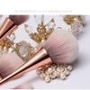 Makeup Brushes Synthetic Hair Loose Powder Brush Blush Brush Contour Brush Foundation Brush Eye Shadow Brush Lip Brush Dual Purpose Eyebrow Comb Professional 10pcs Makeup Tools Set (Rose Gold 10 Set Gray Powder White + Opp Bag) view 2