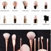Makeup Brushes Synthetic Hair Loose Powder Brush Blush Brush Contour Brush Foundation Brush Eye Shadow Brush Lip Brush Dual Purpose Eyebrow Comb Professional 10pcs Makeup Tools Set (Rose Gold 10 Set Gray Powder White + Opp Bag) view 4