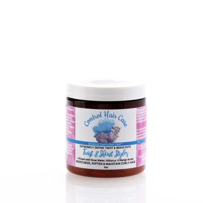 Control Hair Care Twist and Shout Styler, Dry Curly Hair, Low Porosity Hair, Twist Cream for Type 4 Hair, Course Hair, Thick Hair, Vegan Hair Product, 8oz