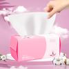 Disposable Face Towel 100 Count for Washing Soft Cotton Dry Wipes Facial Cloths Towelettes for Washing and Drying, Facial Tissue for Cleansing, Skincare and Makeup Remover view 1